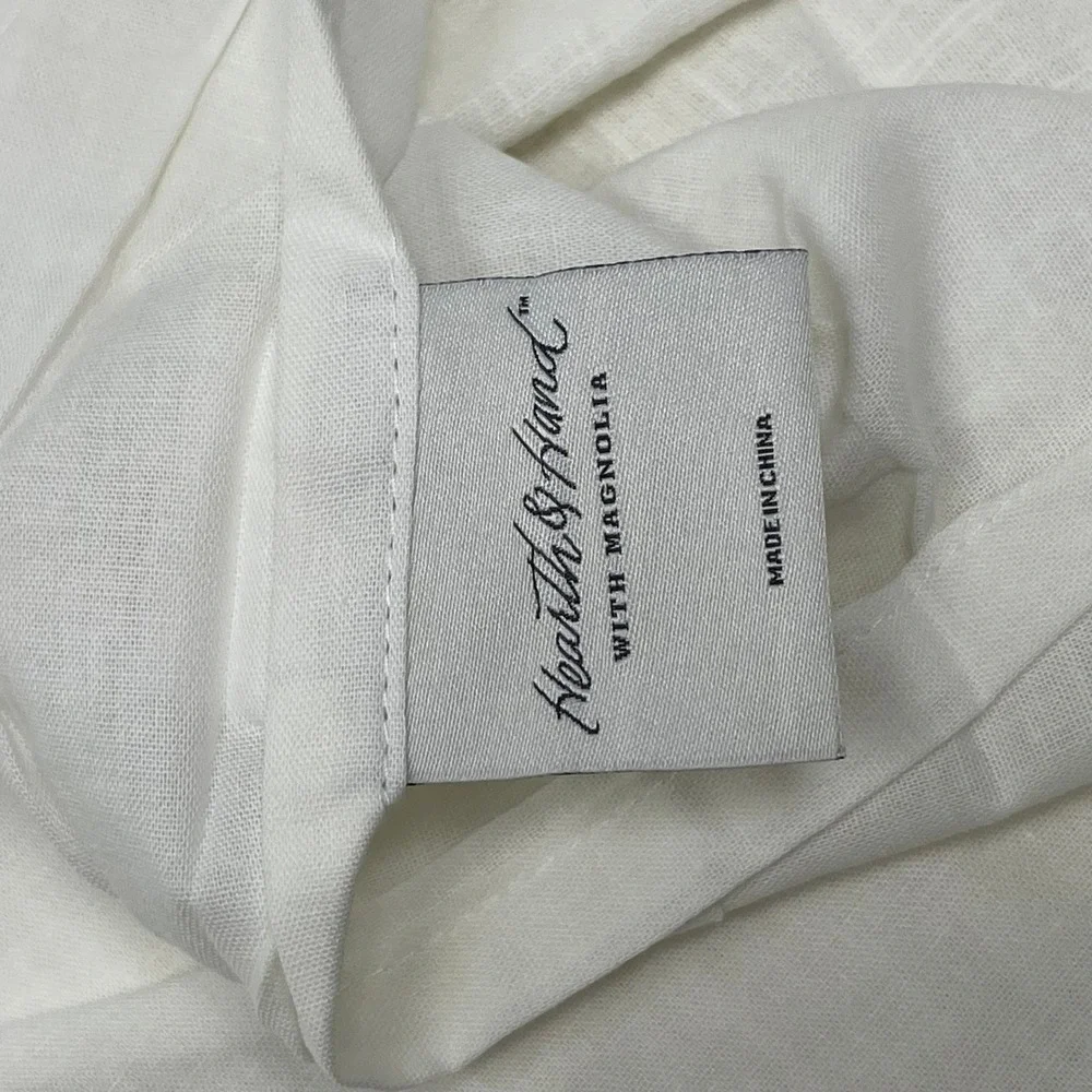 Hearth & Hand with Magnolia King Pillowcase Set White Textured Dobby Stripe 2pc